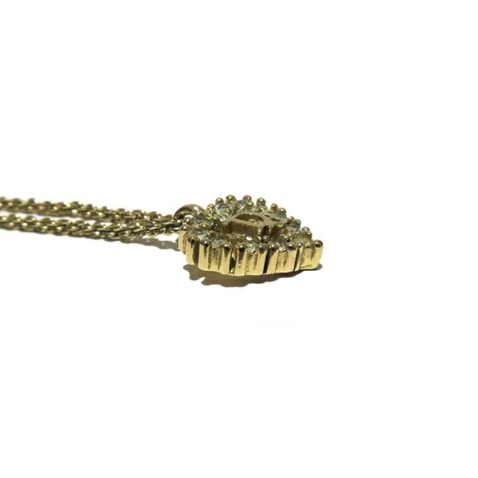 Dior Gold Necklace (Good) for Motif Pre-Owned Women Christian Accessory Heart