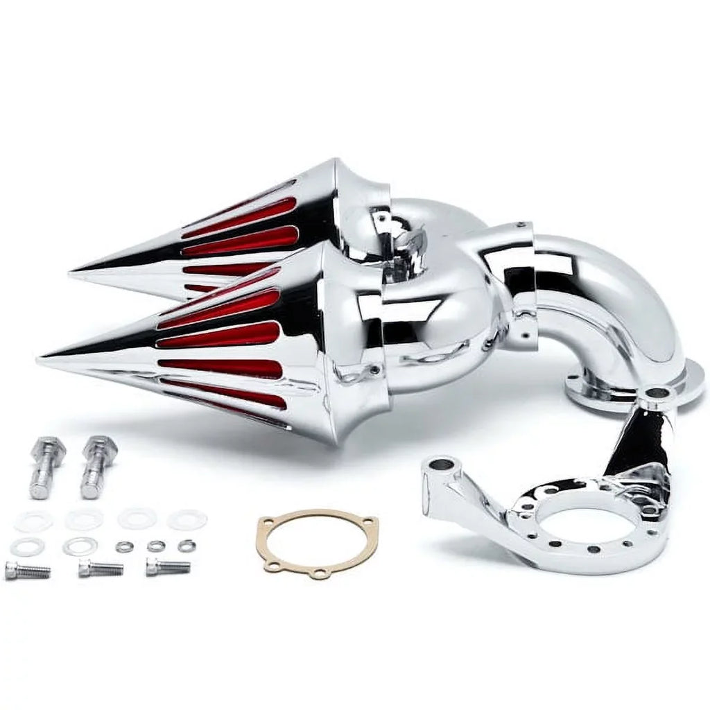 Krator Custom with Spike Harley-Davidson Sportster Filter Applications Compatible Chrome Cleaner Dual Air Intake Kit