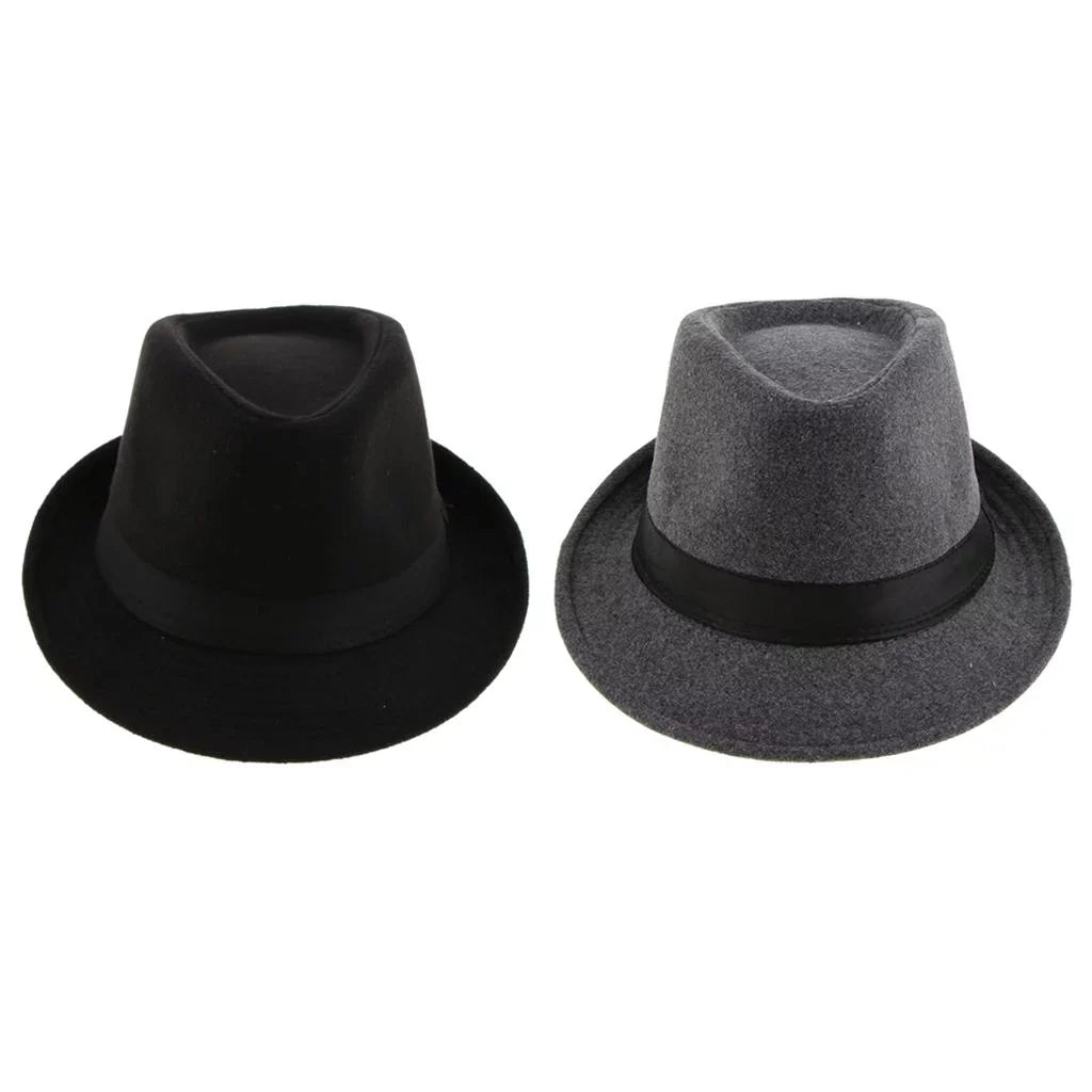 Cap Size Structured Bowler Retro , 2Pack Hat Panama Manhattan Winter Fedora Segolike Hat ,