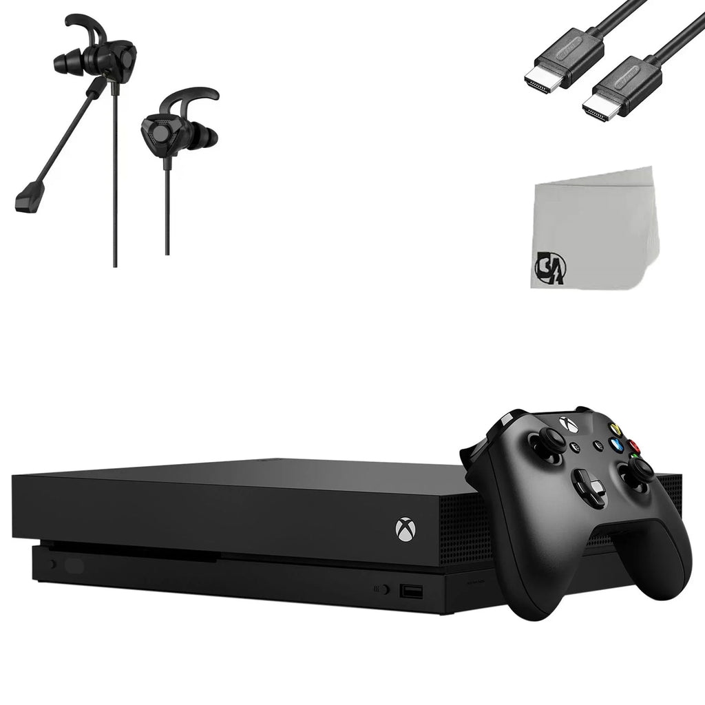 Xbox Gaming Used 1TB One Microphone Earbuds Bundle Black X Microsoft Console G9 With +