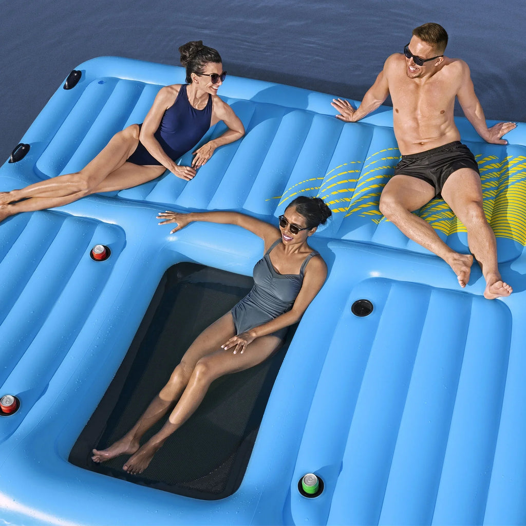 Bestway Blue Force Slide Activity 5 Person Island, Summer Inflatable Hydro