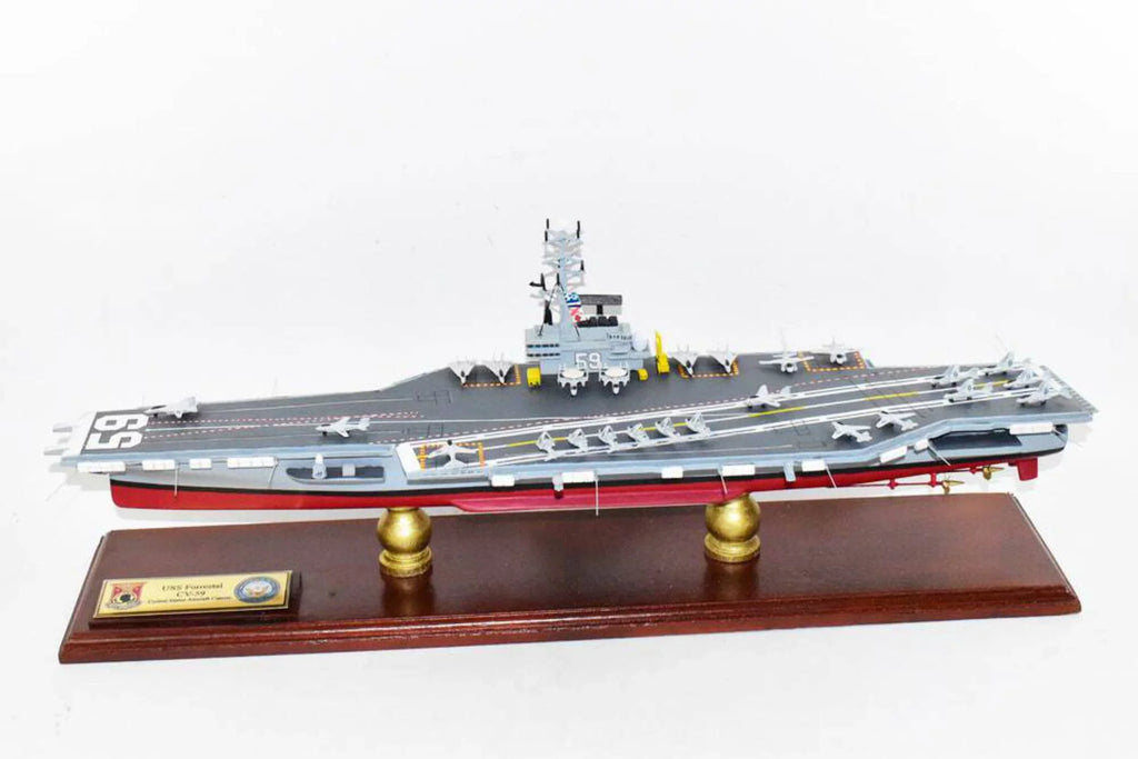 Class,Mahogany Model,Navy,Scale Model,Forrestal Carrier Forrestal -59 Aircraft