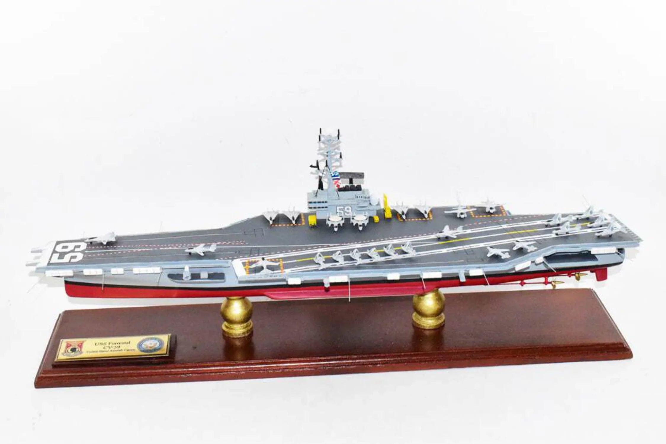 Class,Mahogany Model,Navy,Scale Model,Forrestal Carrier Forrestal -59 Aircraft