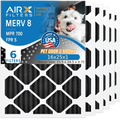 6 5 WICKED by Odor AIR. Pack 700 HVAC 8 Eliminator to Furnace CLEAN AC Filter Carbon Filters Air 16x25x1 16x25x1 & Made MERV FILTERS Comparable FPR AIRX Premium Filter USA MPR