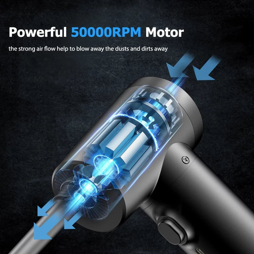 Light, Blower Air Air Duster 6000mAh Cordless Electric Computer Rechargeable Compressed Fast 50000RPM Keyboard with for Portable Duster, Charge Air