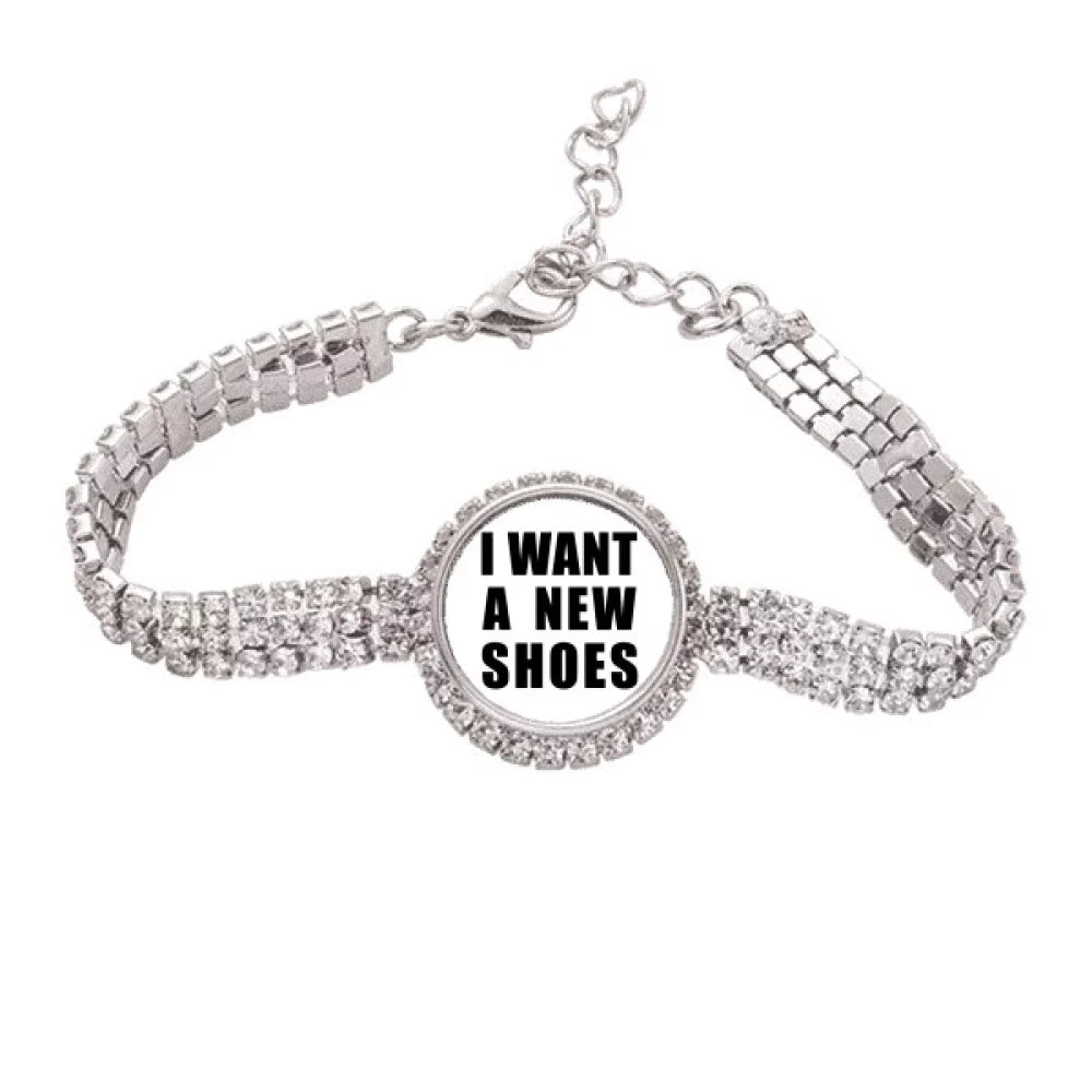 I Bracelet Art Want A Diamond Anklet Shoes New Chain Tennis Deco Jewelry Fashion