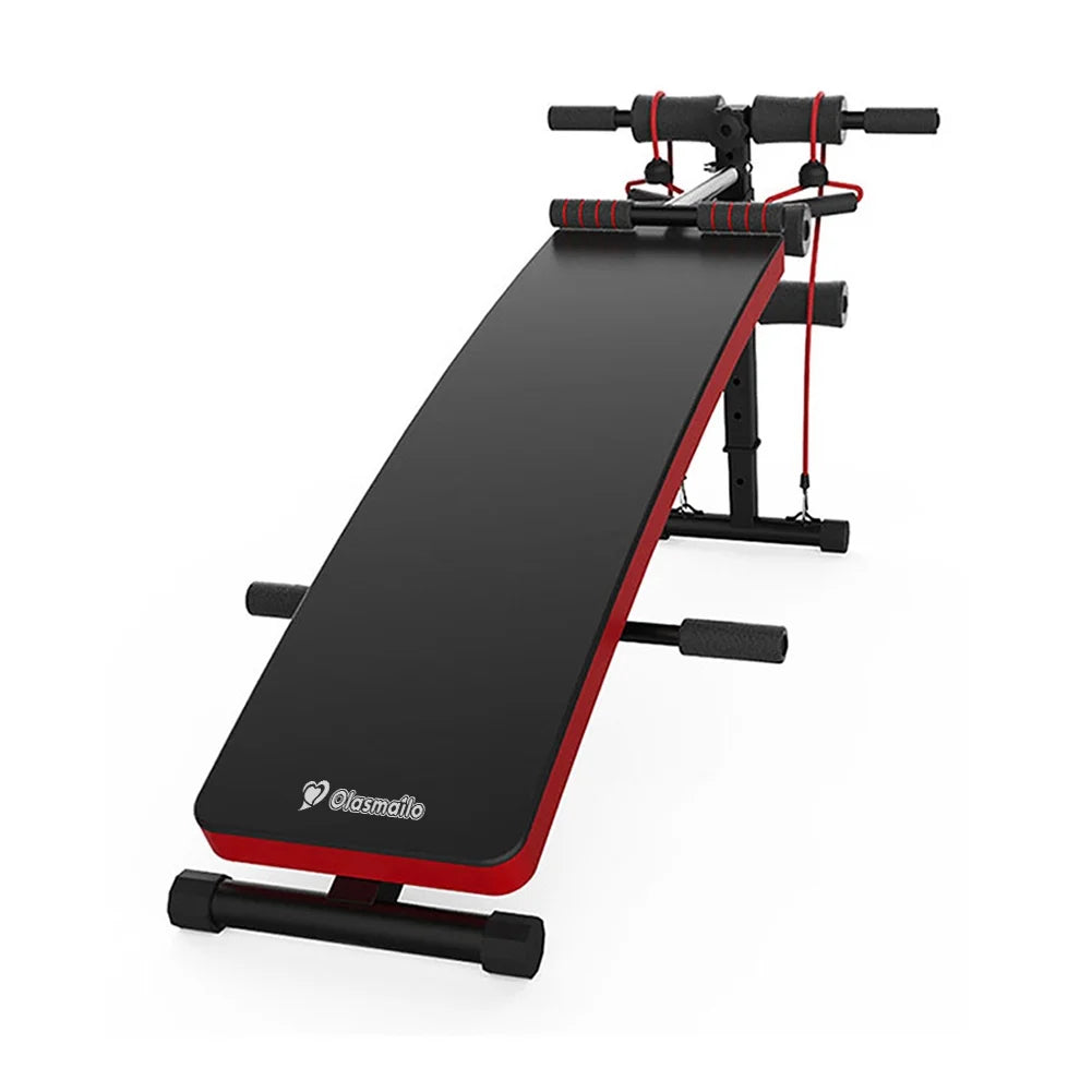 Folding Weight Adjustable Olasmailo Apparatus, Bench Capacity, with 400lbs Ropes Bench Body-training Elastic
