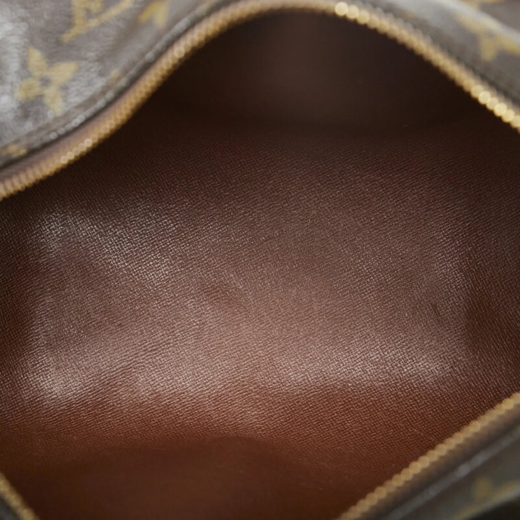 M51385 (Old) PVC Handbag Ladies Brown 30 Leather Monogram Papillon (Good) Pre-Owned