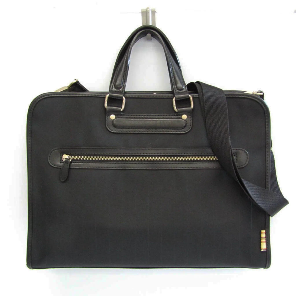 Bag Pre-Owned Men's Black Paul Document Nylon Smith Case,Shoulder (Good)