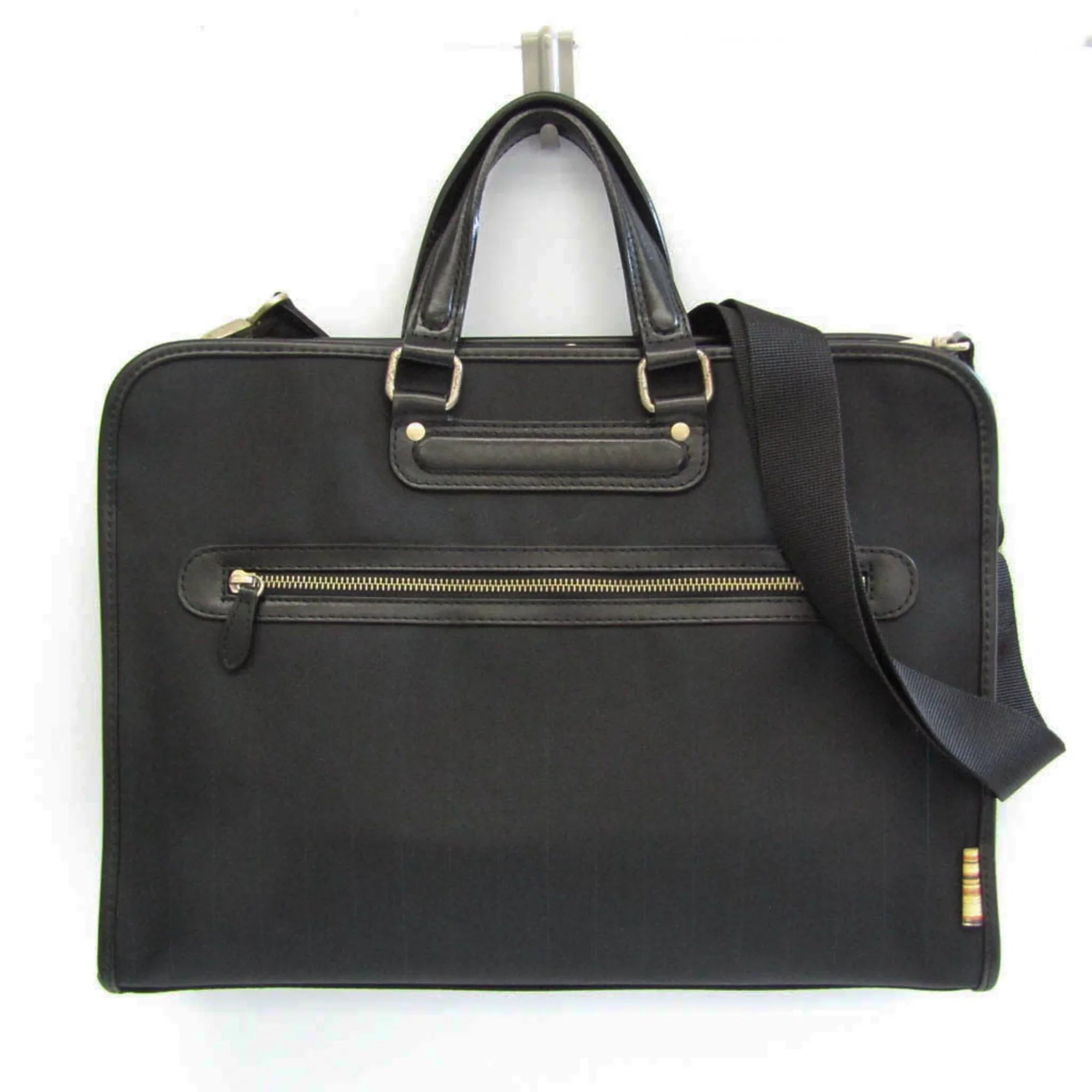 Bag Pre-Owned Men's Black Paul Document Nylon Smith Case,Shoulder (Good)