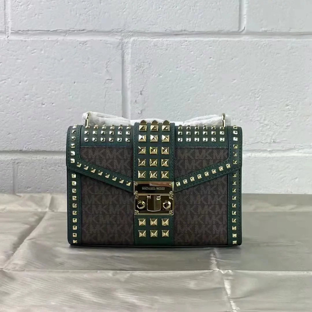 Flap Messenger Racing Michael Green Kors In Rose Shldr Medium Bag 35F1Gx0L2B