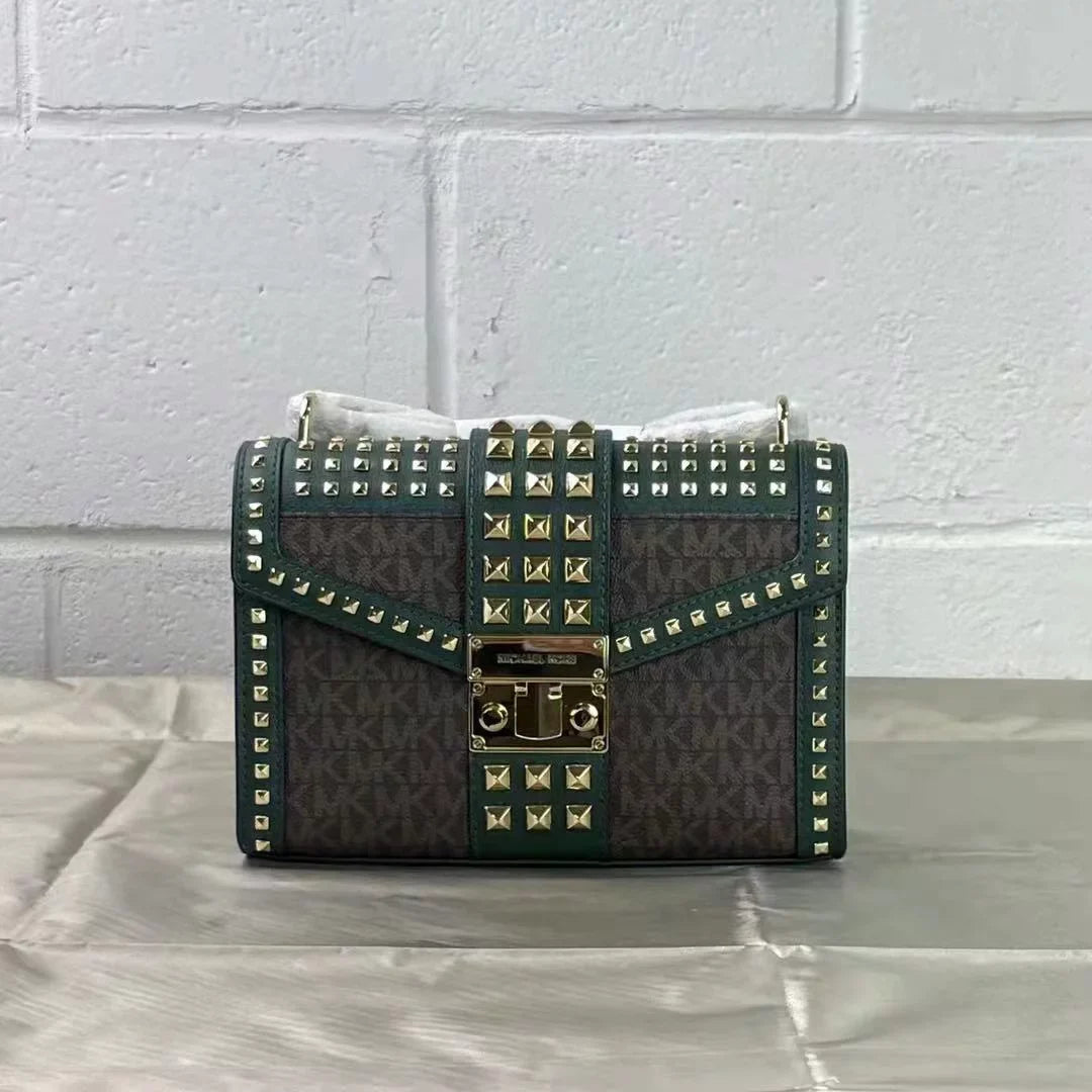 Flap Messenger Racing Michael Green Kors In Rose Shldr Medium Bag 35F1Gx0L2B