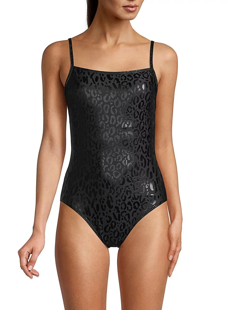 Leopard-Print Small One-Piece Swimsuit,