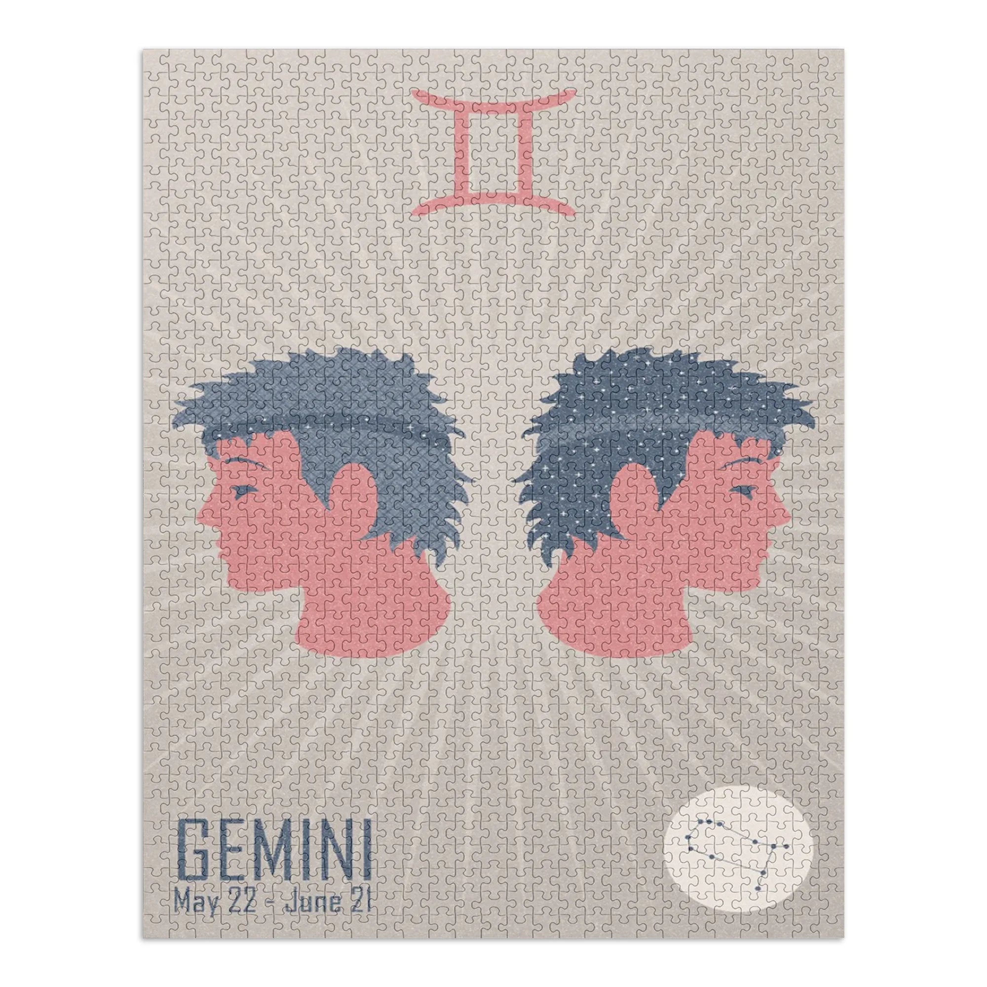 and Puzzle (1000 ) Jigsaw for Adults Challenging Made Gemini, 19x27, Zodiac Piece Family, in Puzzle, Woven Size