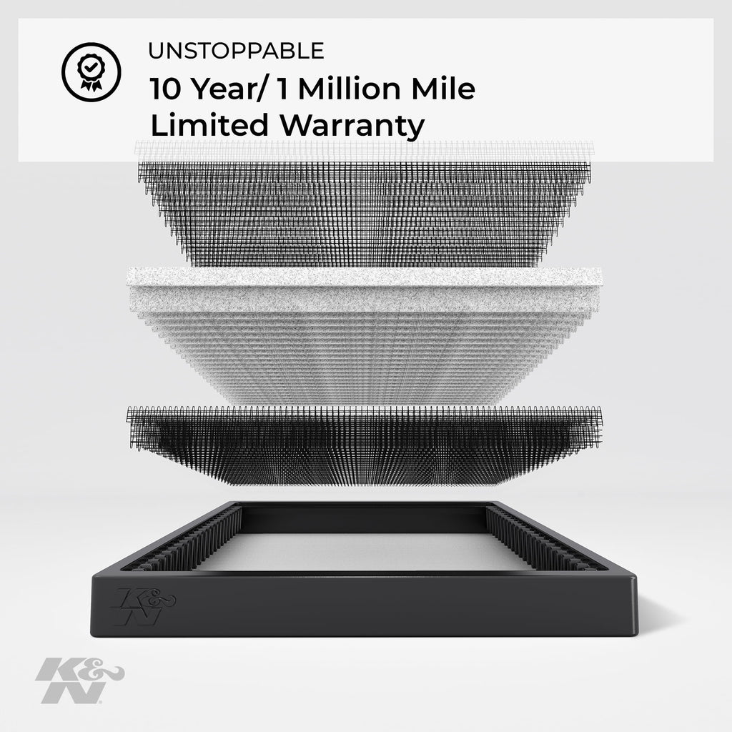 VF2047 Washable 2012-2018 Cabin Vehicle K&N and Filter: For Air Designed Reusable: Models, Volkswagen/Audi/Seat Select
