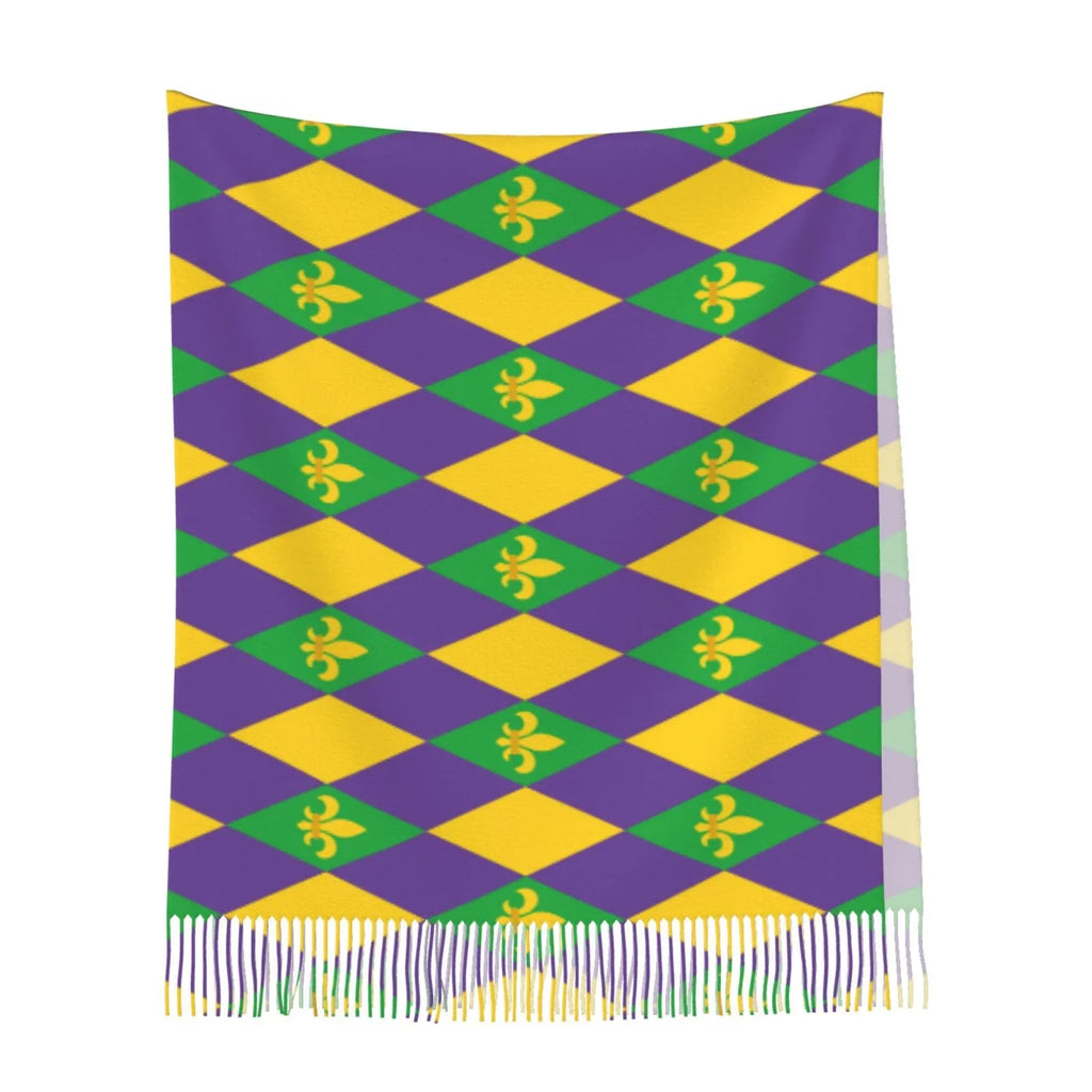 Large Art Soft Cashmere Gifts- Winter Elegant Gras Print Mardi Scarves Feel For Bingfone Warm Women Shawl Wrap Scarf