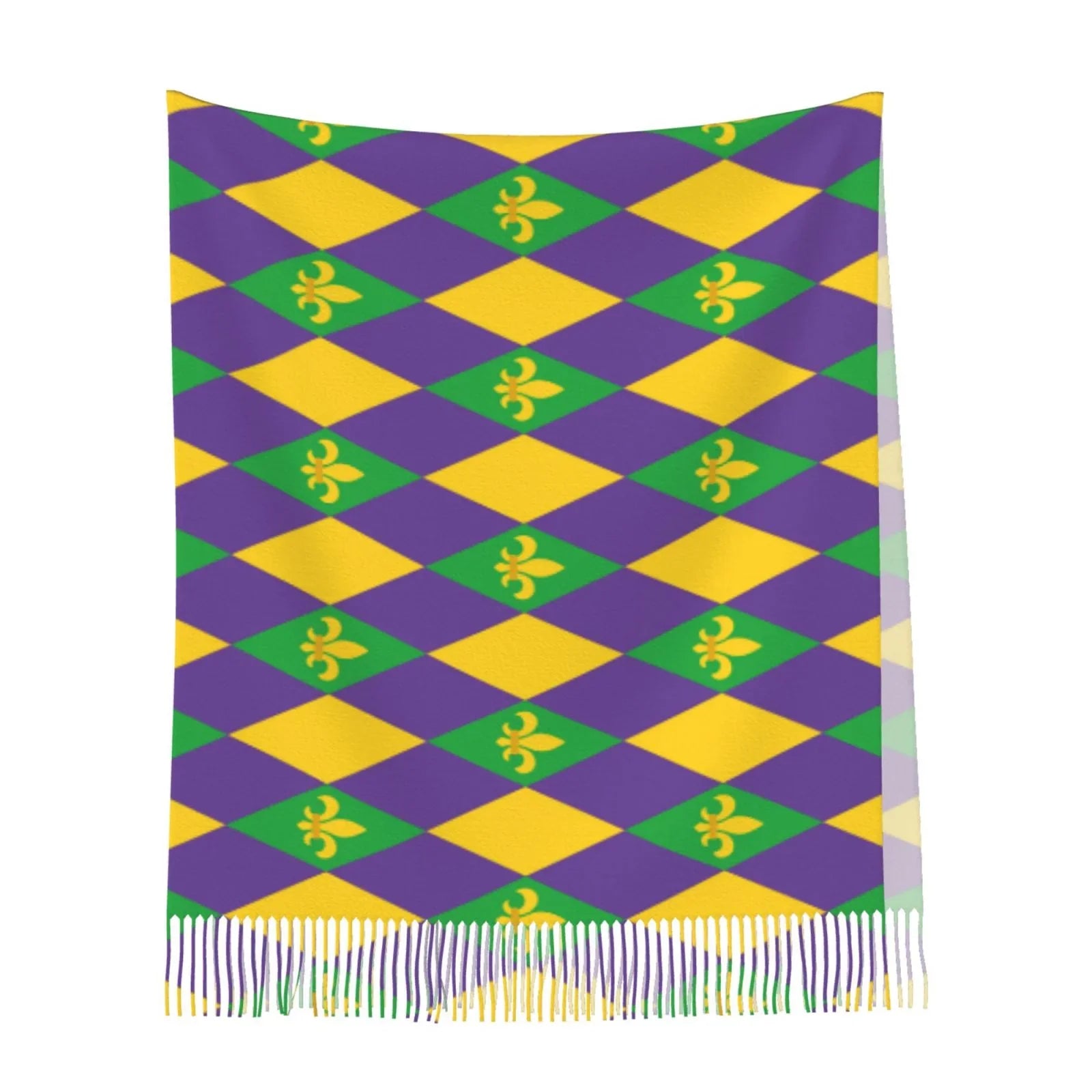 Large Art Soft Cashmere Gifts- Winter Elegant Gras Print Mardi Scarves Feel For Bingfone Warm Women Shawl Wrap Scarf