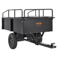 with Feet 15 750lb Steel Garden Capacity, Cart Heavy Trailer for Lawn Mower Tractor Trailer, Dump Utility Cubic Duty Riding