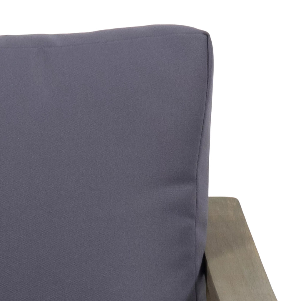 Gray Wood Dark and with 4 Seater Cushions, Set Johnlucas Studio Outdoor Acacia Gray Chat