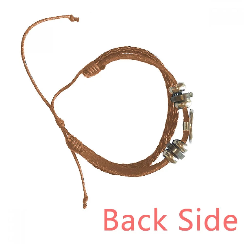 Landscape Jewelry Signs Leather Bracelet Reflected Wristband Architectural Urban Ornament Symbolize