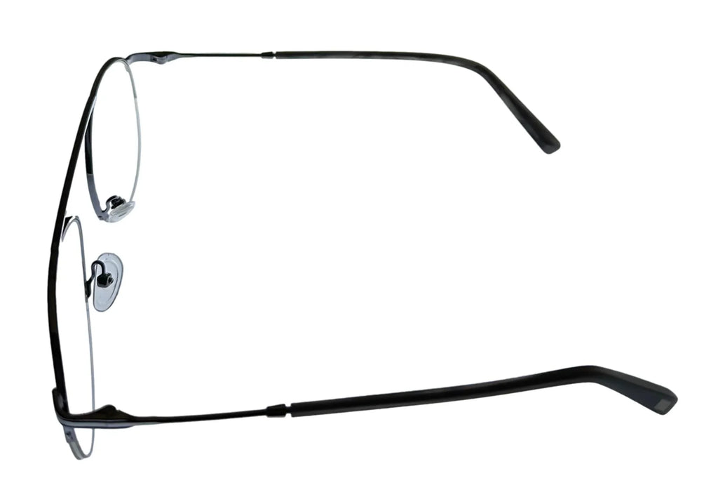 Mens 53mm New Frame. Jones J359. Rimless Aviator York Eyewear Gunmetal Metal