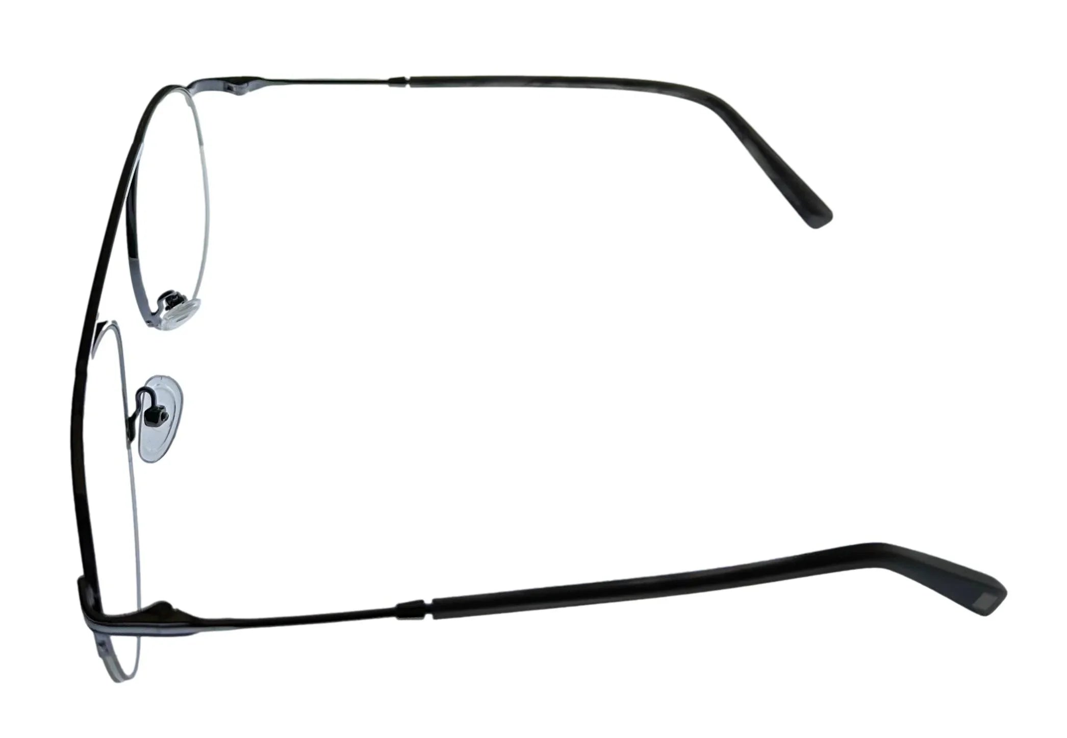 Mens 53mm New Frame. Jones J359. Rimless Aviator York Eyewear Gunmetal Metal