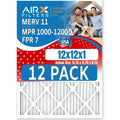 in Made of 11 USA AIR. & - Comparable MERV 7 FILTERS Air 12x12x1 MPR 12 Filters MPR AIRX to Rating, Filter Furnace FPR 1200 Pack WICKED CLEAN 1000, by