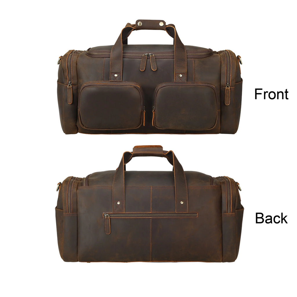 Travel Shoulder Leather Bag, Bag, Full Grain Bag Duffle