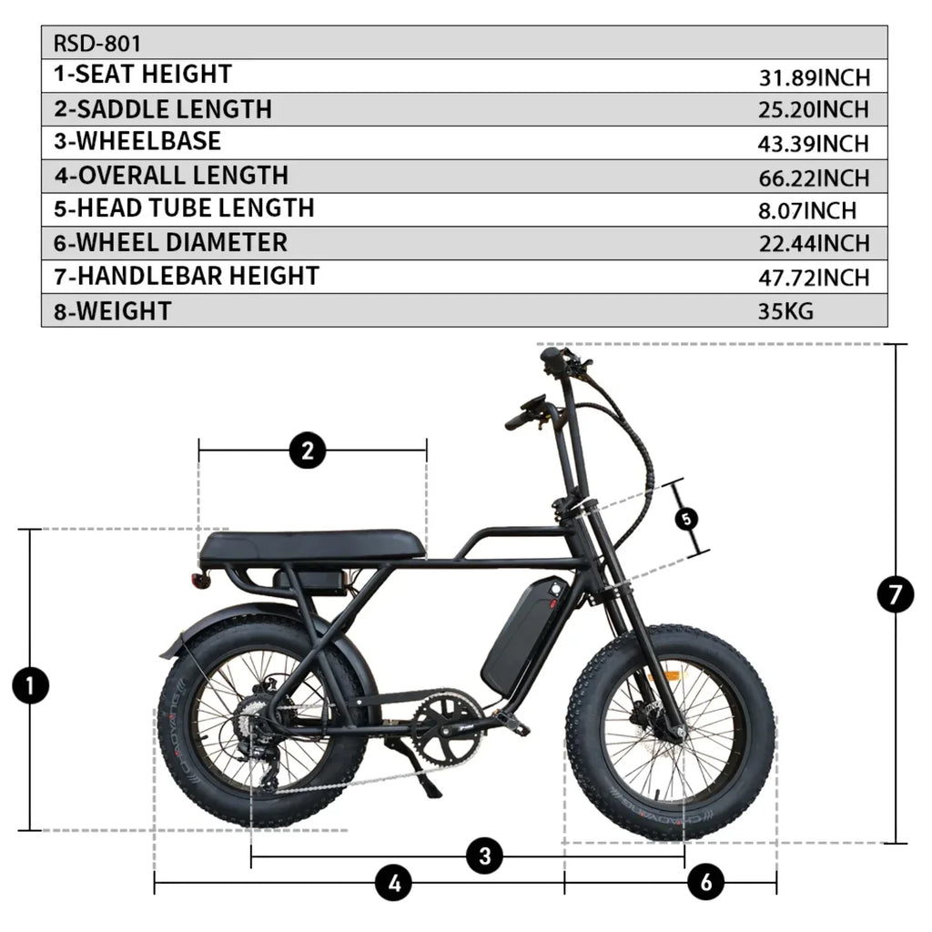 design Ripper 48V - Moto Bike 750W Electric