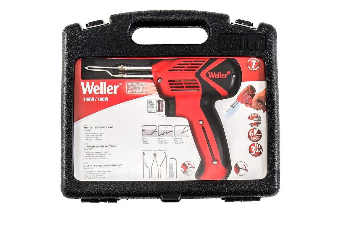 pk Gun Corded 140 Soldering Kit in. 1 Weller 12.1 watts Red