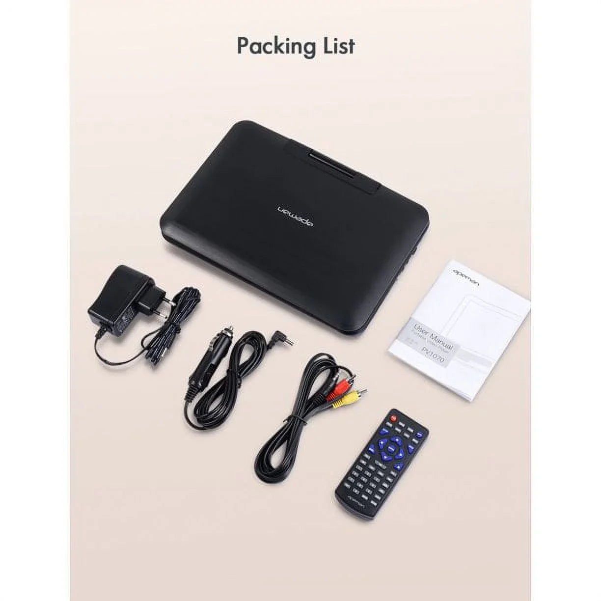 with Car, Portable 9.5" Yoton Hours Player and 4-6 Built-in Battery for Swivel Kids Screen, 7.5"