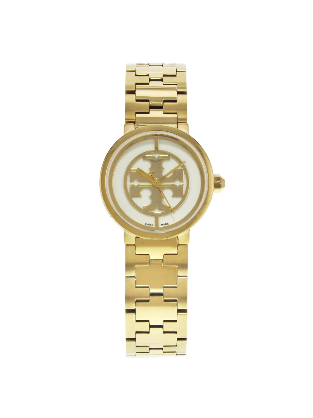 Gold Stainless Quartz Pre-Owned Tone (Good) TRB4030 Reva Ladies 21mm Watch Tory Steel Burch