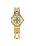 Gold Stainless Quartz Pre-Owned Tone (Good) TRB4030 Reva Ladies 21mm Watch Tory Steel Burch