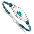 for LogoArt Alpha Oval and Adults Bracelet; Leather Sterling and Zeta Rh-p Enameled Teens; Women Tau Chain Men S. for