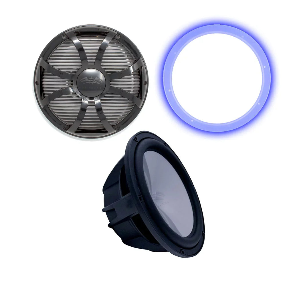Power Grill & Grill S4-B Sounds Sub Revo Face High REVO10 & with Ring Subwoofer Black Black Closed Wet 10" -
