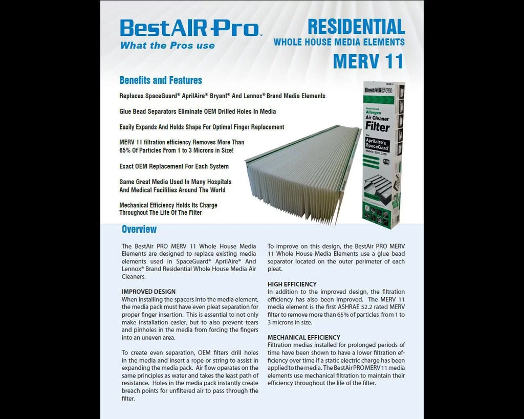 x Filter x0444 Inch Healthy 6 Replacement 11 x 17 28 Lennox Climate
