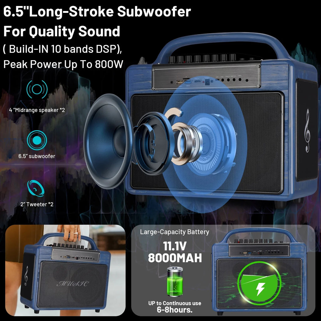 Adults&Kid,14”HD Streaming Machine Loudspeaker Wireless 12/4+64G,Support Portable Systems Screen/Android for Touch Karaoke BT Microphone/WiFi/USB/SD/PC/TV/Phones/HDMI