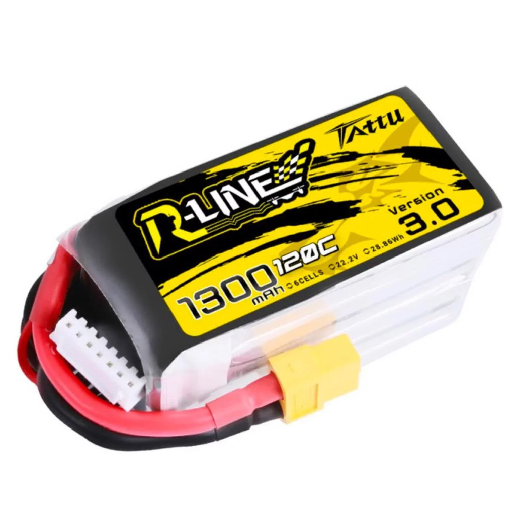 V3 Tattu 6S Battery Lipo 120c R-Line 1300mAh