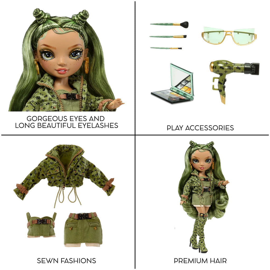 Outfit Colorful Fashion Olivia, Years & High Camo Old Play Kids Doll, Collectors 10+ Rainbow Green 4-12 Accessories. Gift and