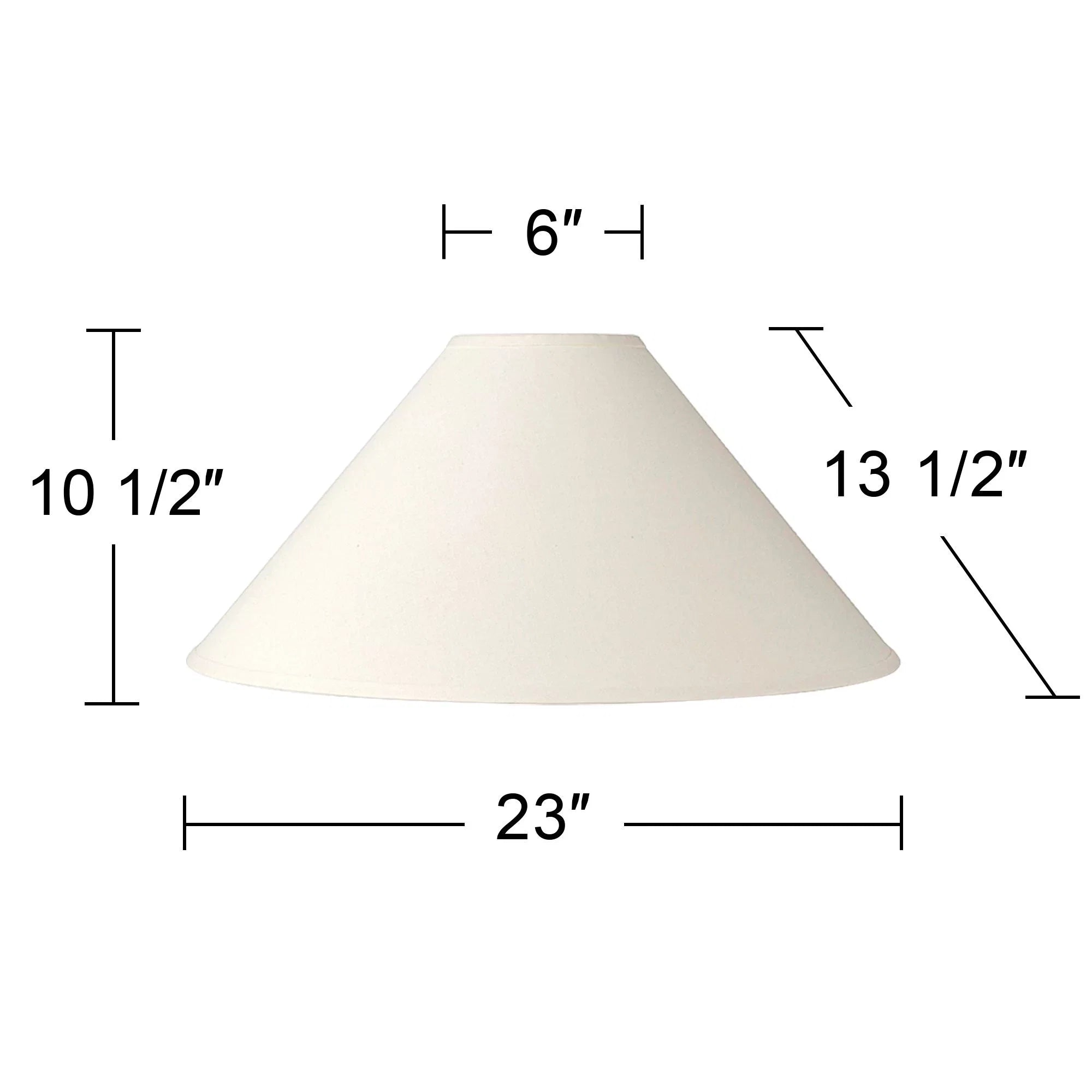 Spider Set 23" Fitting 6" Large and Harp x 13.5" Lamp Shades Springcrest Top 2 Finial x Ivory of Slant Replacement Chimney Bottom