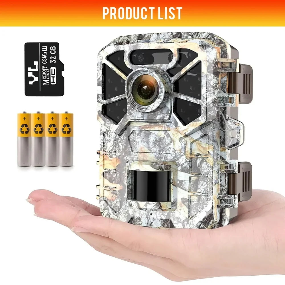 Monitoring, 30MP Vision Angle Lens Farm with Wide Game Infrared Surveillance, Camera 2k Trail Trail Night Pack with Camera, Wildlife Hunting 2 120° Monitor Moistureproof