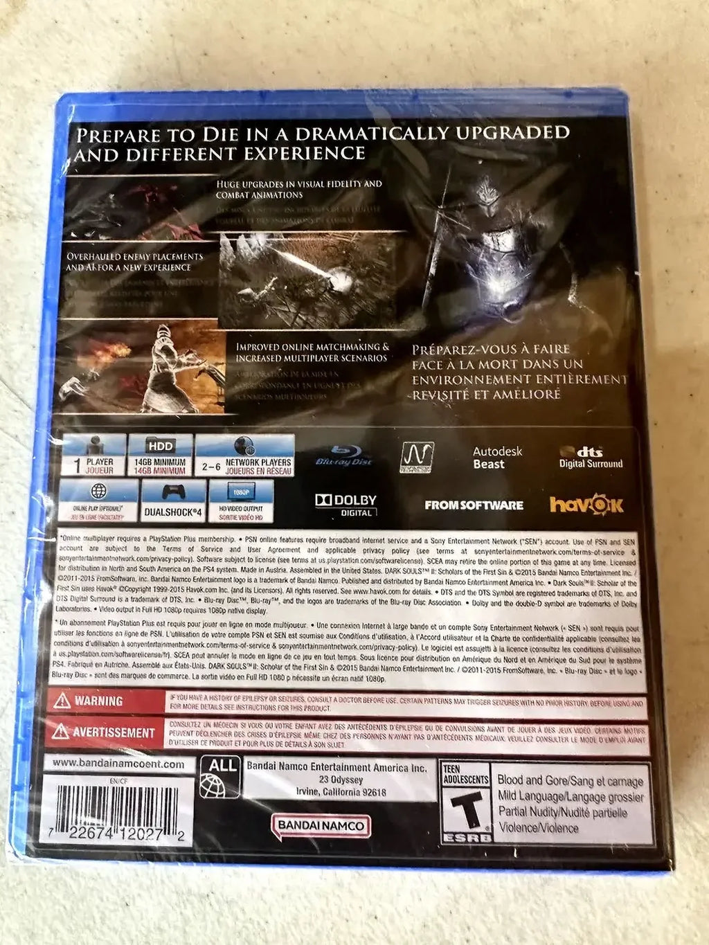 Souls 2 New Scholar of Sin the PlayStation Dark Factory Brand Sealed PS4