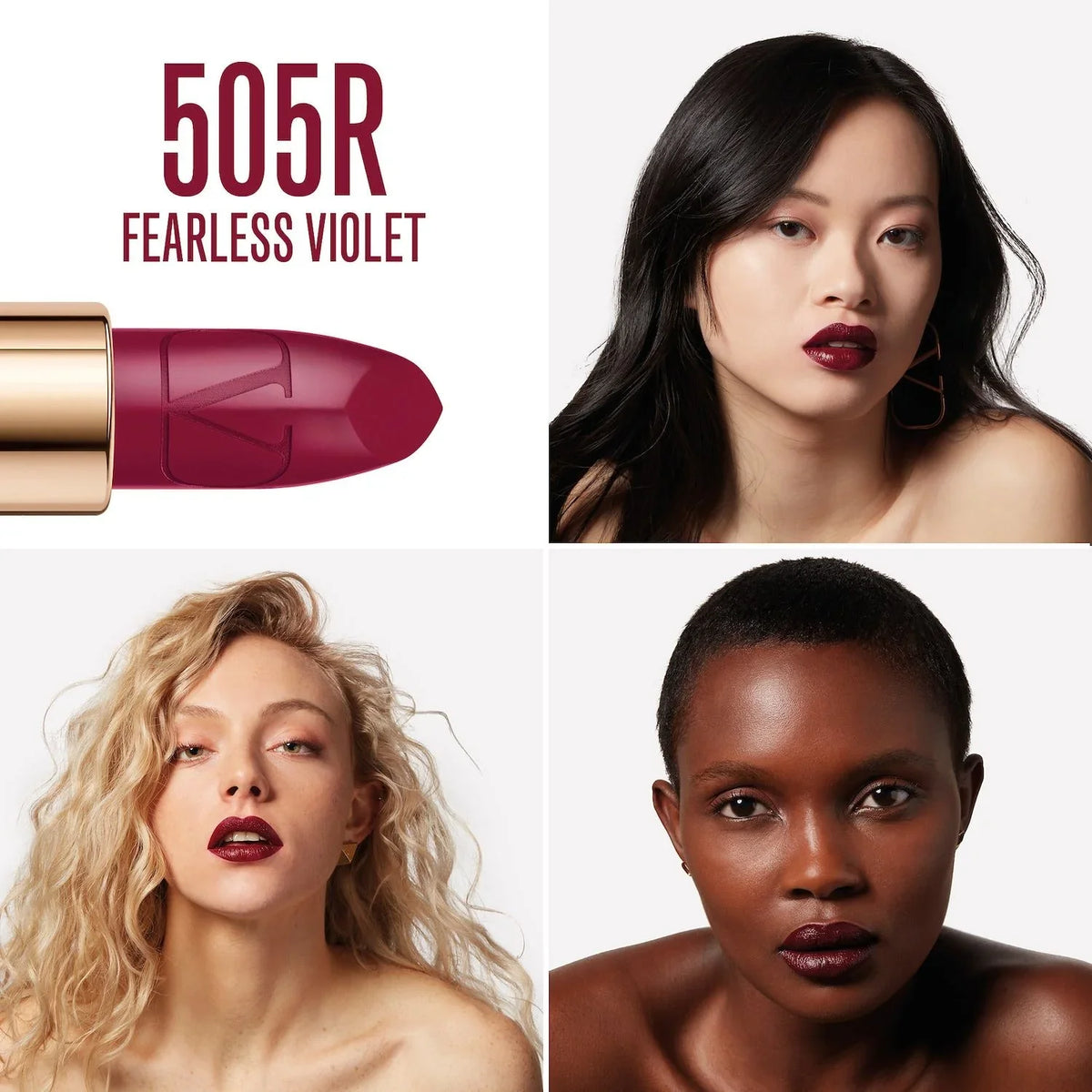 Valentino High berry 505R - Valentino Refillable Pigment Lipstick Fearless deep - Violet Rosso