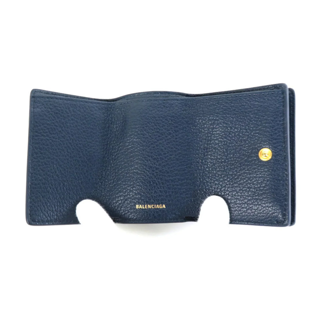 navy mini wallet leather Pre-Owned Balenciaga gold (Good) trifold