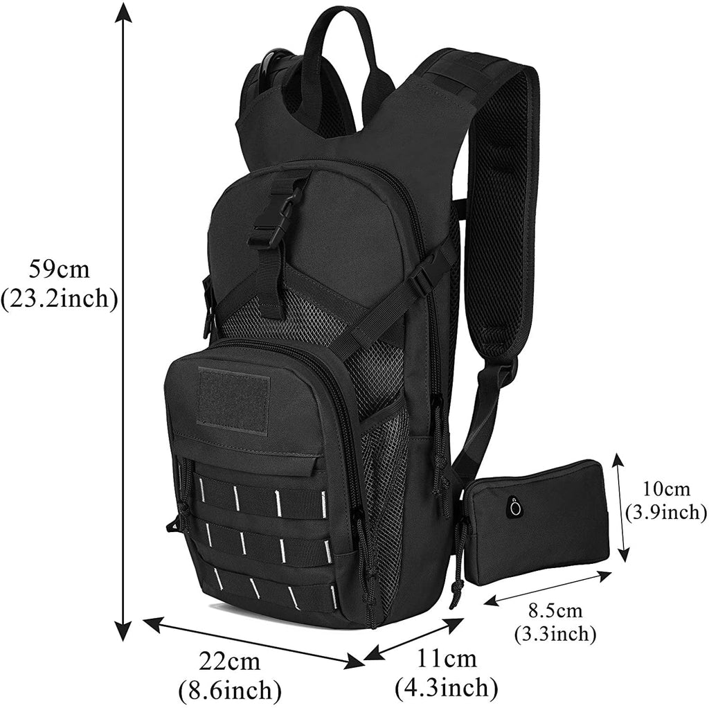 Hiking Fits Military Bag Men Women Bladder, Insulation, Thermal Running liquid Waist 2L Hydration Backpack Free Adjustable SKL Cycling Biking with Pocket Tactical liquid Pack Daypack BPA liquid for
