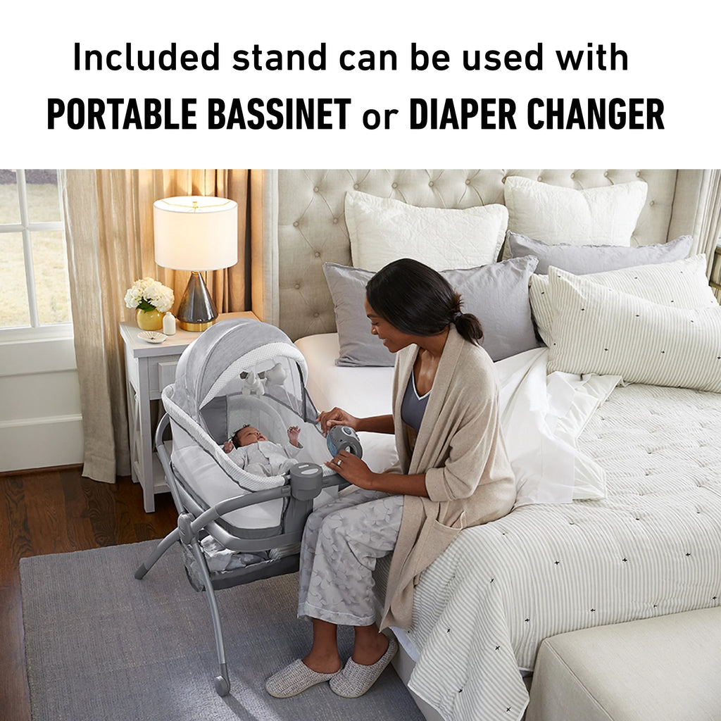 Pack Deluxe Graco Bassinet 'n Playard,Grey, Play Day2Dream Unisex Flat