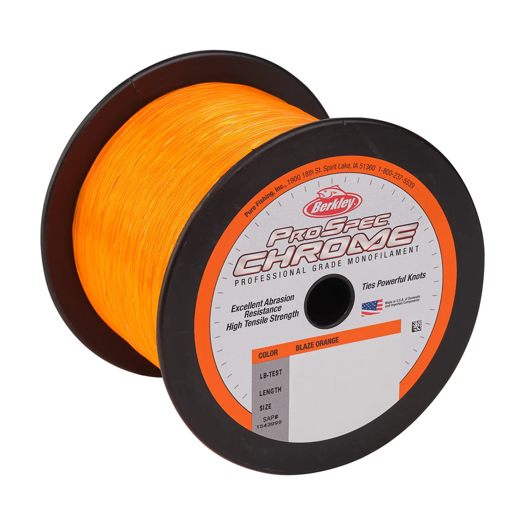Line Orange, Chrome, Berkley Fishing ProSpec 7.2kg Blaze 16lb