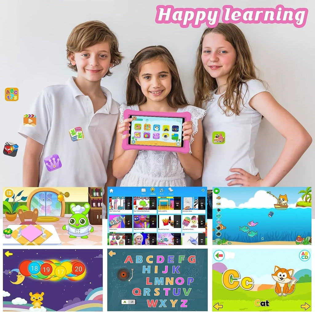 Camera, for with Dual WiFi, Bluetooth, Certificated, Kids Toddler for Control Kids Tablet, 11 Google 2GB inch Androrid Case, Parental Tablet Learning 32GB 7 Tablet Tablets, Tablet