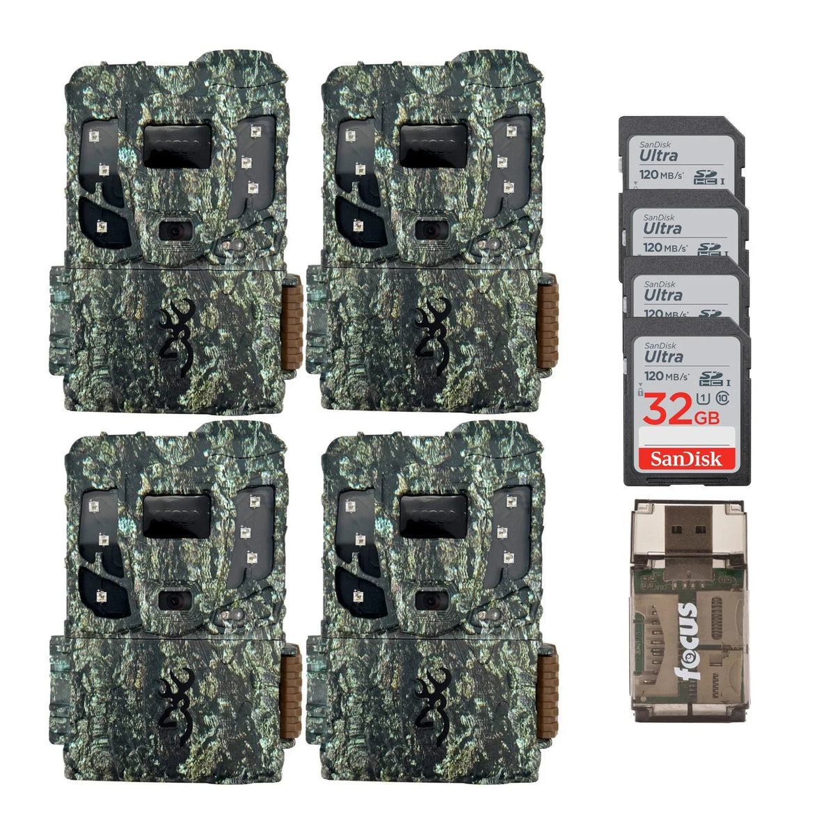 & Reader Scout Max w/32GB Trail Pro 4PK Camera Browning Extreme HD M/Card