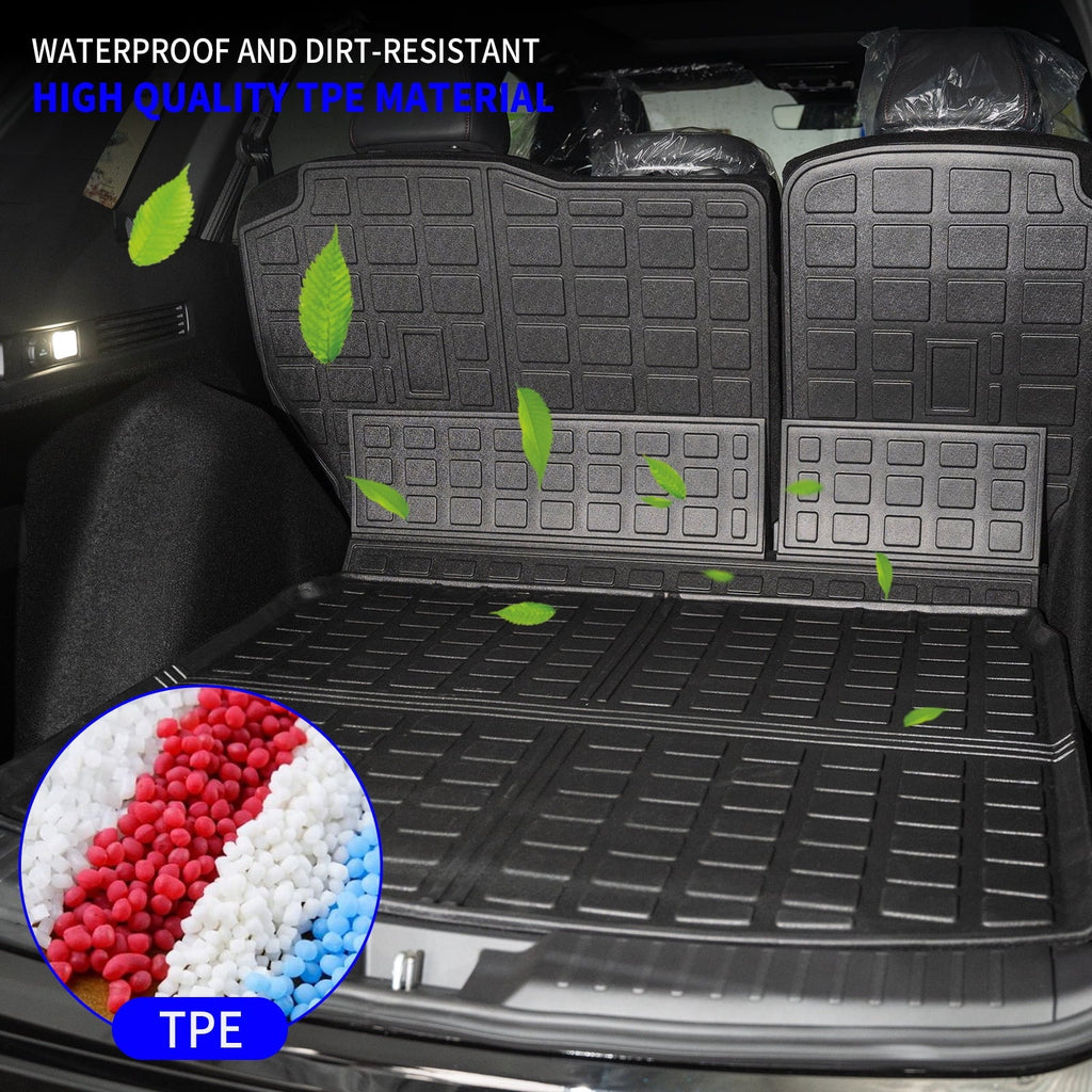 Trunk Honda Cargo Mats) (Fit Accessories Seat -V Upper Honda 2024 Cargo Protector 2023 with Liner Mat+Backrest Back Mat Trunk Deck, Mat Fits Shield Hybrid